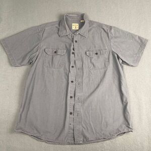 RED HEAD BRAND Men's Size XL Gray Shirt Short Sleeve Button Down Casual Outdoor